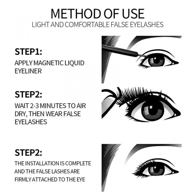 5 Pair Magnetic Eyelashes Eyeliner kit