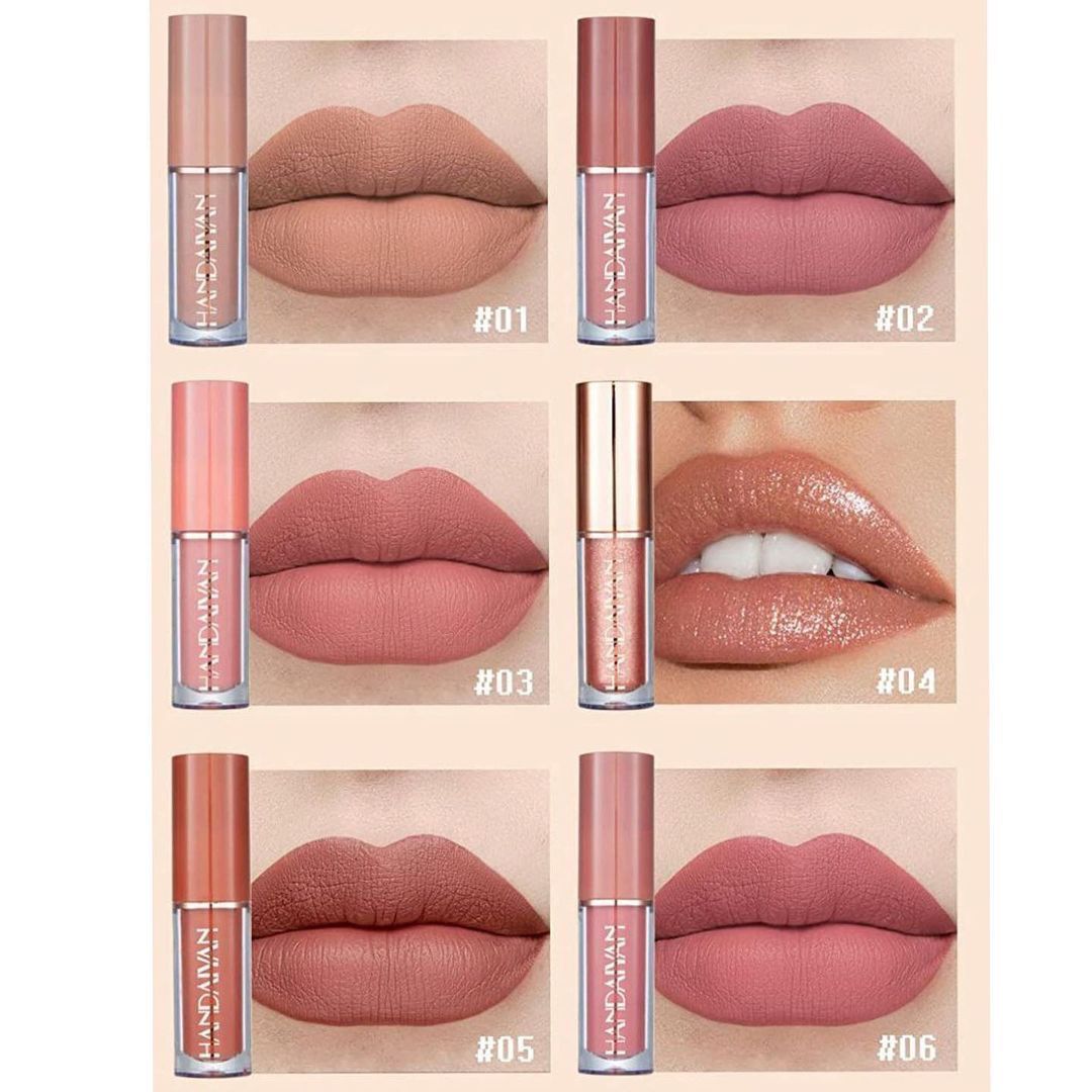 Handiyan 12 Colors Matte Liquid Lipstick Set,Waterproof Long Lasting Lip Gloss Set for Women